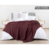 Utopia Bedding 100% Baumwolle Waffeldecke Kuschedecke 300 GSM (Anthrazitgrau – 274 x 228 cm) weiche leichte, atmungsaktive tagesdecke, Sofa & Couch überwurf für alle Jahreszeiten(Bordeaux)