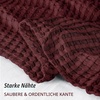 Utopia Bedding 100% Baumwolle Waffeldecke Kuschedecke 300 GSM (Anthrazitgrau – 274 x 228 cm) weiche leichte, atmungsaktive tagesdecke, Sofa & Couch überwurf für alle Jahreszeiten(Burgund)