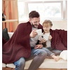 Utopia Bedding 100% Baumwolle Waffeldecke Kuschedecke 300 GSM (Anthrazitgrau – 274 x 228 cm) weiche leichte, atmungsaktive tagesdecke, Sofa & Couch überwurf für alle Jahreszeiten(Bordeaux)