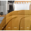 Utopia Bedding 100% Baumwolle Waffeldecke Kuschedecke 300 GSM (Anthrazitgrau – 274 x 228 cm) weiche leichte, atmungsaktive tagesdecke, Sofa & Couch überwurf für alle Jahreszeiten(Senf)