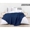 Utopia Bedding 100% Baumwolle Waffeldecke Kuschedecke 300 GSM (Anthrazitgrau – 274 x 228 cm) weiche leichte, atmungsaktive tagesdecke, Sofa & Couch überwurf für alle Jahreszeiten(Marineblau)