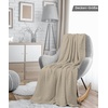 Utopia Bedding 100% Baumwolle Waffeldecke Kuschedecke 300 GSM (Anthrazitgrau – 274 x 228 cm) weiche leichte, atmungsaktive tagesdecke, Sofa & Couch überwurf für alle Jahreszeiten(Khaki)