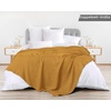 Utopia Bedding 100% Baumwolle Waffeldecke Kuschedecke 300 GSM (Anthrazitgrau – 274 x 228 cm) weiche leichte, atmungsaktive tagesdecke, Sofa & Couch überwurf für alle Jahreszeiten(Senf)