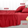 Utopia Bedding 4 Teilige Bettlaken Set, 135x190cm, Niederländisches Blau(Rot)