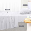 Utopia Bedding 4 Teilige Bettlaken Set, 135x190cm, Niederländisches Blau(Weiß)