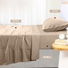 Utopia Bedding 4 Teilige Bettlaken Set, 180x200cm, Burgunderrot(Beige)