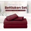 Utopia Bedding 4 Teilige Bettlaken Set, 180x200cm, Burgunderrot(Burgunderfarben)