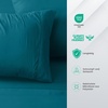 Utopia Bedding 4 Teilige Bettlaken Set, 180x200cm, Burgunderrot(Denim Blau)