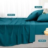 Utopia Bedding 4 Teilige Bettlaken Set, 180x200cm, Burgunderrot(Denim Blau)