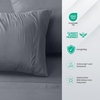 Utopia Bedding 4 Teilige Bettlaken Set, 180x200cm, Burgunderrot(Grau)
