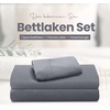 Utopia Bedding 4 Teilige Bettlaken Set, 180x200cm, Burgunderrot(Grau)