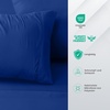 Utopia Bedding 4 Teilige Bettlaken Set, 180x200cm, Burgunderrot(Königsblau)