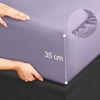 Utopia Bedding 4 Teilige Bettlaken Set, 180x200cm, Burgunderrot(Lavendel)
