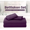 Utopia Bedding 4 Teilige Bettlaken Set, 180x200cm, Burgunderrot(Lila)