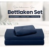 Utopia Bedding 4 Teilige Bettlaken Set, 180x200cm, Burgunderrot(Marineblau)