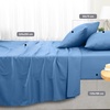 Utopia Bedding 4 Teilige Bettlaken Set, 180x200cm, Burgunderrot(Niederländisches Blau)