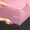 Utopia Bedding 4 Teilige Bettlaken Set, 180x200cm, Burgunderrot(Rosa)