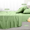 Utopia Bedding 4 Teilige Bettlaken Set, 180x200cm, Burgunderrot(Salbei Grün)