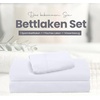 Utopia Bedding 4 Teilige Bettlaken Set, 180x200cm, Burgunderrot(Weiß)