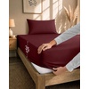 Utopia Bedding 4teilig Bettwäsche-sets – Beige(Bordeaux)