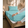 Utopia Bedding 4teilig Bettwäsche-sets – Beige(Spa Blau)