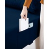Utopia Bedding Bettlaken Set (3 Teilige, Schwarz), Polyester Mikrofaser, Oeko-Tex Zertifiziert, Spannbettlaken 90×190, Bettlaken 167×243, 1 Bestickten Kissenbezug 50×75(Marineblau)