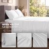 Utopia Bedding Bettlaken Set (3 Teilige, Schwarz), Polyester Mikrofaser, Oeko-Tex Zertifiziert, Spannbettlaken 90×190, Bettlaken 167×243, 1 Bestickten Kissenbezug 50×75(Weiss/Opulenter Garten)