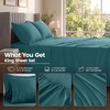 Utopia Bedding Bettlaken Set (3 Teilige, Schwarz), Polyester Mikrofaser, Oeko-Tex Zertifiziert, Spannbettlaken 90×190, Bettlaken 167×243, 1 Bestickten Kissenbezug 50×75(Denim Blau)