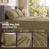 Utopia Bedding Bettlaken Set (3 Teilige, Schwarz), Polyester Mikrofaser, Oeko-Tex Zertifiziert, Spannbettlaken 90×190, Bettlaken 167×243, 1 Bestickten Kissenbezug 50×75(Oliv/Blatt für Mich (Leaf It To Me))