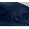 Utopia Bedding Bettlaken Set (3 Teilige, Schwarz), Polyester Mikrofaser, Oeko-Tex Zertifiziert, Spannbettlaken 90×190, Bettlaken 167×243, 1 Bestickten Kissenbezug 50×75(Marineblau)