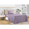 Utopia Bedding Bettlaken Set (3 Teilige, Schwarz), Polyester Mikrofaser, Oeko-Tex Zertifiziert, Spannbettlaken 90×190, Bettlaken 167×243, 1 Bestickten Kissenbezug 50×75(Lavendel)