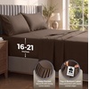 Utopia Bedding Bettlaken Set (3 Teilige, Schwarz), Polyester Mikrofaser, Oeko-Tex Zertifiziert, Spannbettlaken 90×190, Bettlaken 167×243, 1 Bestickten Kissenbezug 50×75(Braun)
