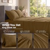 Utopia Bedding Bettlaken Set (3 Teilige, Schwarz), Polyester Mikrofaser, Oeko-Tex Zertifiziert, Spannbettlaken 90×190, Bettlaken 167×243, 1 Bestickten Kissenbezug 50×75(Mokka)