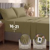 Utopia Bedding Bettlaken Set (3 Teilige, Schwarz), Polyester Mikrofaser, Oeko-Tex Zertifiziert, Spannbettlaken 90×190, Bettlaken 167×243, 1 Bestickten Kissenbezug 50×75(Oliv/Blatt für Mich (Leaf It To Me))