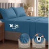Utopia Bedding Bettlaken Set (3 Teilige, Schwarz), Polyester Mikrofaser, Oeko-Tex Zertifiziert, Spannbettlaken 90×190, Bettlaken 167×243, 1 Bestickten Kissenbezug 50×75(Blaue Abenddämmerung)
