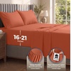 Utopia Bedding Bettlaken Set (3 Teilige, Schwarz), Polyester Mikrofaser, Oeko-Tex Zertifiziert, Spannbettlaken 90×190, Bettlaken 167×243, 1 Bestickten Kissenbezug 50×75(Orange)