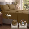 Utopia Bedding Bettlaken Set (3 Teilige, Schwarz), Polyester Mikrofaser, Oeko-Tex Zertifiziert, Spannbettlaken 90×190, Bettlaken 167×243, 1 Bestickten Kissenbezug 50×75(Mokka)