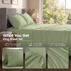 Utopia Bedding Bettlaken Set (3 Teilige, Schwarz), Polyester Mikrofaser, Oeko-Tex Zertifiziert, Spannbettlaken 90×190, Bettlaken 167×243, 1 Bestickten Kissenbezug 50×75(Graugrün)
