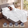 Utopia Bedding Bettlaken Set (3 Teilige, Schwarz), Polyester Mikrofaser, Oeko-Tex Zertifiziert, Spannbettlaken 90×190, Bettlaken 167×243, 1 Bestickten Kissenbezug 50×75(Weiss/Opulenter Garten)