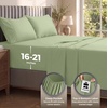 Utopia Bedding Bettlaken Set (3 Teilige, Schwarz), Polyester Mikrofaser, Oeko-Tex Zertifiziert, Spannbettlaken 90×190, Bettlaken 167×243, 1 Bestickten Kissenbezug 50×75(Graugrün)