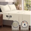 Utopia Bedding Bettlaken Set (3 Teilige, Schwarz), Polyester Mikrofaser, Oeko-Tex Zertifiziert, Spannbettlaken 90×190, Bettlaken 167×243, 1 Bestickten Kissenbezug 50×75(Elfenbein)