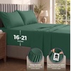 Utopia Bedding Bettlaken Set (3 Teilige, Schwarz), Polyester Mikrofaser, Oeko-Tex Zertifiziert, Spannbettlaken 90×190, Bettlaken 167×243, 1 Bestickten Kissenbezug 50×75(Smaragd)