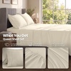 Utopia Bedding Bettlaken Set (3 Teilige, Schwarz), Polyester Mikrofaser, Oeko-Tex Zertifiziert, Spannbettlaken 90×190, Bettlaken 167×243, 1 Bestickten Kissenbezug 50×75(Elfenbein)