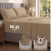 Utopia Bedding Bettlaken Set (3 Teilige, Schwarz), Polyester Mikrofaser, Oeko-Tex Zertifiziert, Spannbettlaken 90×190, Bettlaken 167×243, 1 Bestickten Kissenbezug 50×75(Sand)