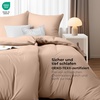 Utopia Bedding Bettwäsche 135×200 cm + 1 Kissenbezug 80×80 cm, Blaugrün(Beige)