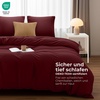 Utopia Bedding Bettwäsche 135×200 cm + 1 Kissenbezug 80×80 cm, Blaugrün(Bordeaux)