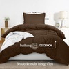 Utopia Bedding Bettwäsche 135×200 cm + 1 Kissenbezug 80×80 cm, Blaugrün(Braun)