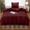 Utopia Bedding Bettwäsche 135×200 cm + 1 Kissenbezug 80×80 cm, Blaugrün(Burgund)