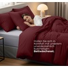 Utopia Bedding Bettwäsche 135×200 cm + 1 Kissenbezug 80×80 cm, Blaugrün(Burgund)