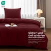 Utopia Bedding Bettwäsche 135×200 cm + 1 Kissenbezug 80×80 cm, Blaugrün(Burgund)